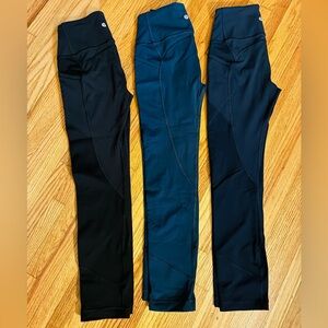Lululemon All The Right Places 23”Size 4 w Pockets.Black, Nocturnal Teal, Navy